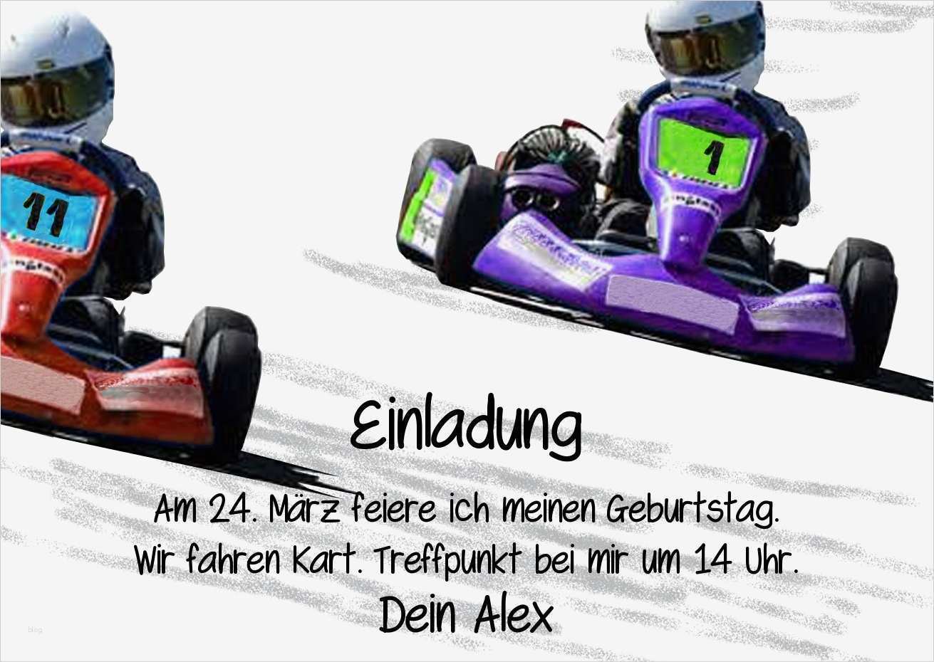 Kart Fahren Gutschein Vorlage Erstaunlich Einladungskarte Kartfahren