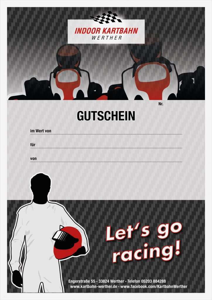 Kart Fahren Gutschein Vorlage Inspiration Gutschein Zum Ausdrucken ...