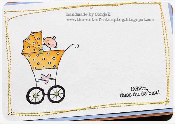 Karte Zur Geburt Vorlage Einzigartig sonjak the Art Of Stamping Eine Karte Zur Geburt