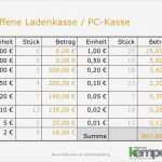 Kassenbericht Offene Ladenkasse Vorlage Erstaunlich Kassenbuchführung Betriebsprüfung Idea