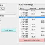 Kassenbuch 2017 Vorlage Einzigartig Kassenbuch Buchen Und Kostenlose Excel Vorlage