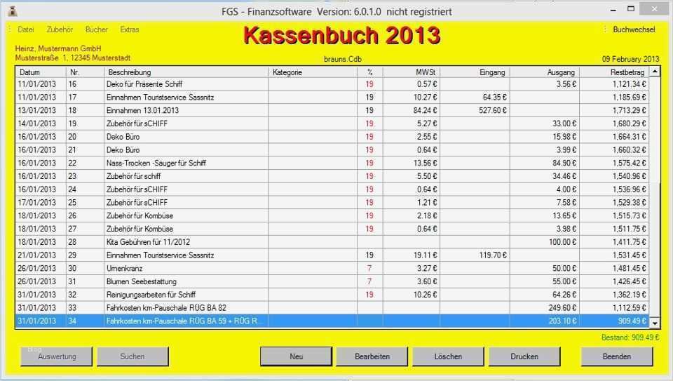 Kassenbuch 2017 Vorlage Erstaunlich Fs Kassenbuch Download Kostenlos Januar 2017 Giga