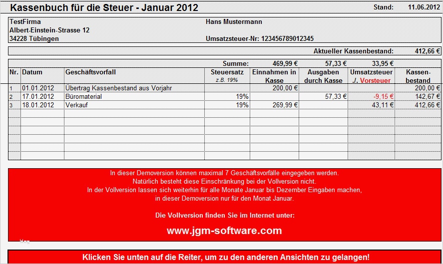Kassenbuch Excel Vorlage Erstaunlich Excel Kassenbuch Download