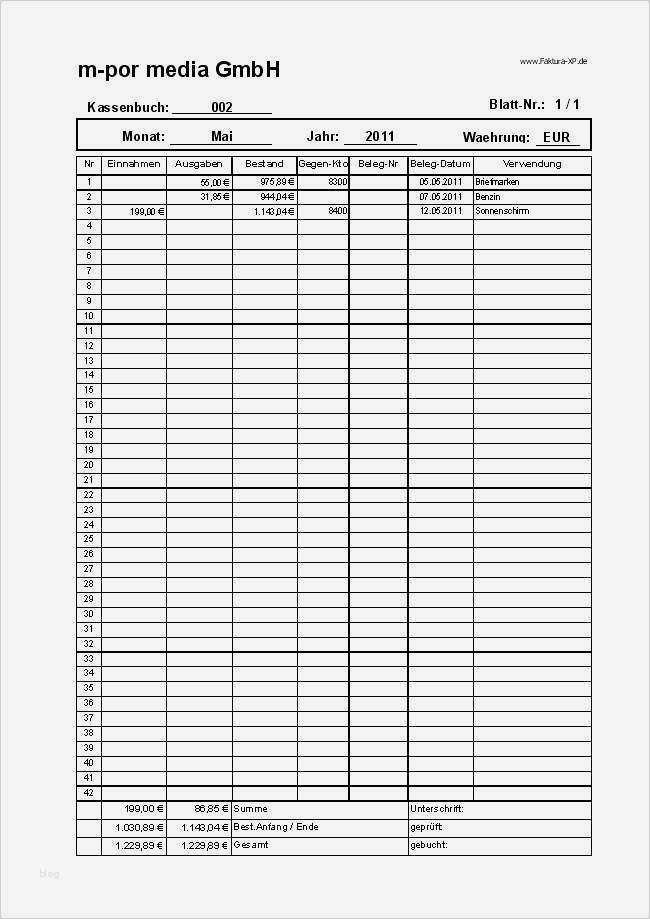 Kassenbuch Pdf Vorlage Kostenlos Inspiration atemberaubend Kassenbuch Vorlagen Fotos Beispiel