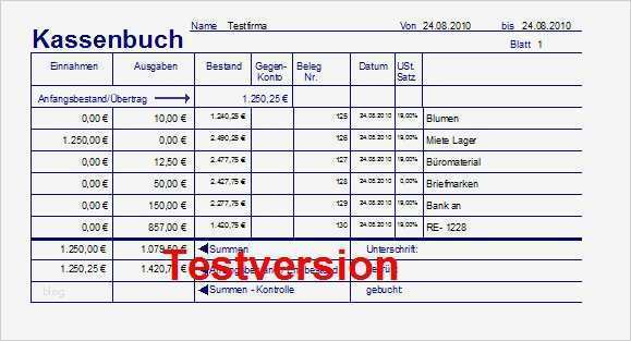 Kassenbuch Vorlage Excel Download Angenehm Kassenbuch