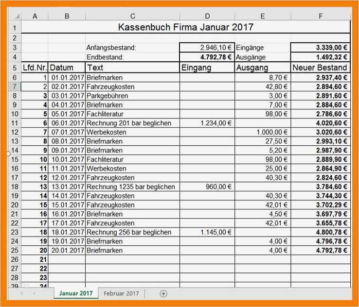 43 Beste Kassenbuch Vorlage Excel Modelle 2 8 kassenbuch vorlage