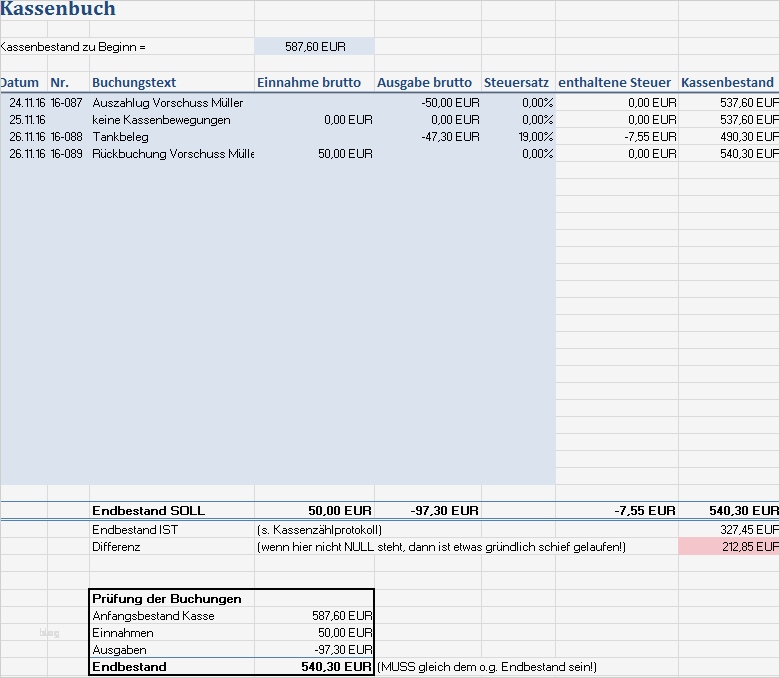 Kassenzählprotokoll Excel Vorlage Erstaunlich Vorlagen Für Das Kassenbuch