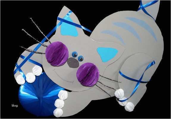Katze Basteln Vorlage Best Of Katze Basteln Mit Wabenpapier