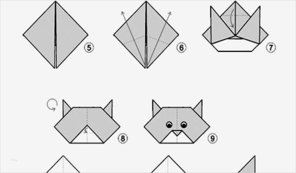 Katze Basteln Vorlage Elegant Mit origami Papier Basteln Die Beste origami Faltanleitung