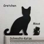 Katze Basteln Vorlage Erstaunlich Katze Für Den Türrahmen &quot;gretchen Mit Maus&quot;