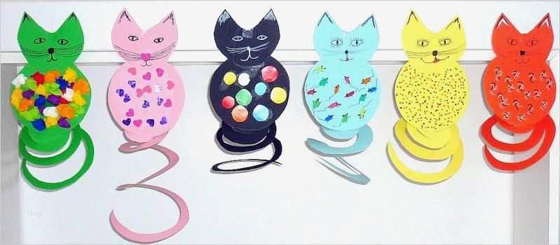 Katze Basteln Vorlage Süß Bastelsachen3 Basteln Faschingskatzen Ringelschwanz