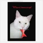 Katze Vermisst Vorlage Genial Weiße Katze Fische Merci Beaucoup Franzosen Karte