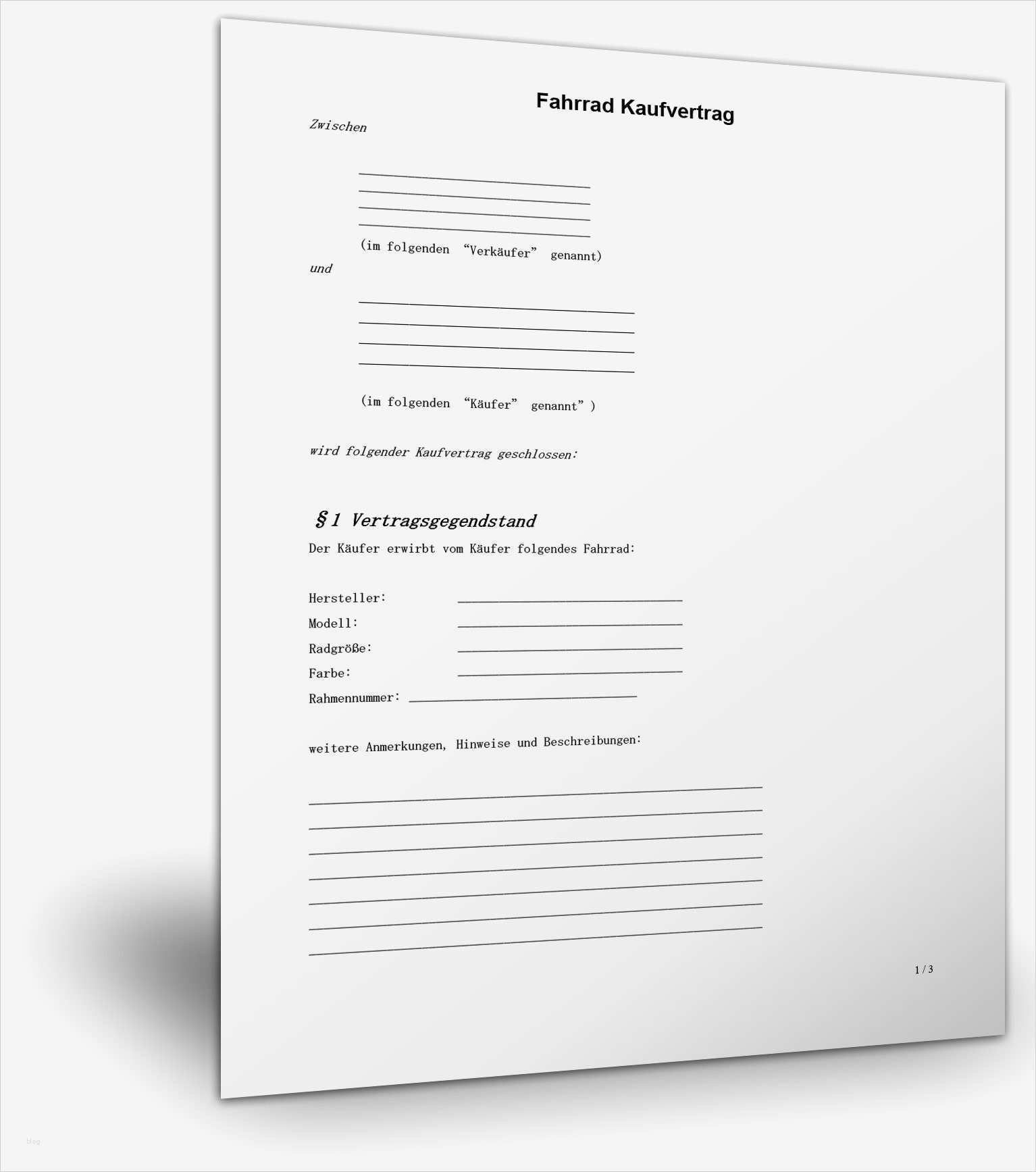 Kaufvertrag Motorrad Vorlage Elegant Kostenlose Vorlage Für Einen Fahrrad Kaufvertrag