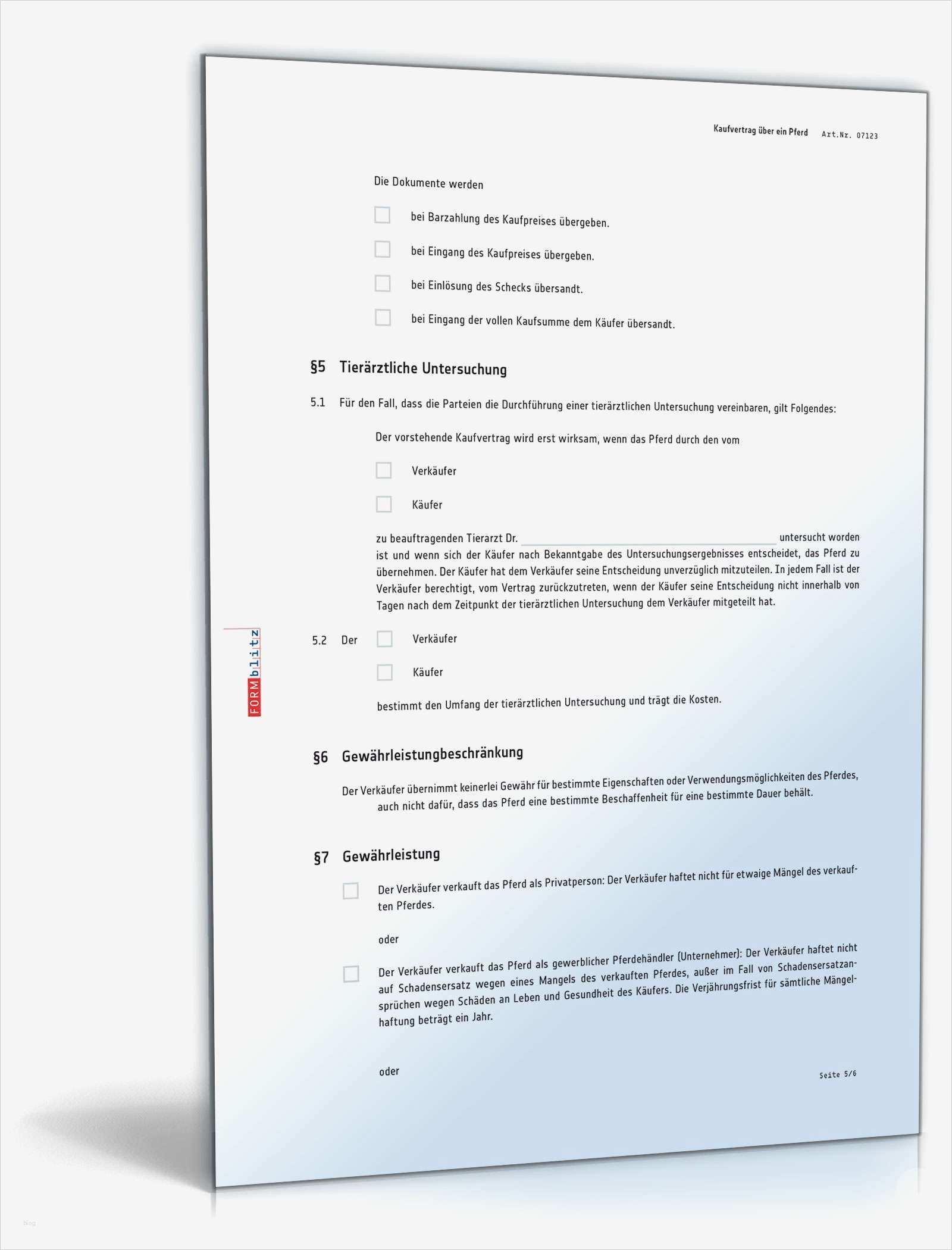 Kaufvertrag Pferd Vorlage Cool Kaufvertrag über Ein Pferd