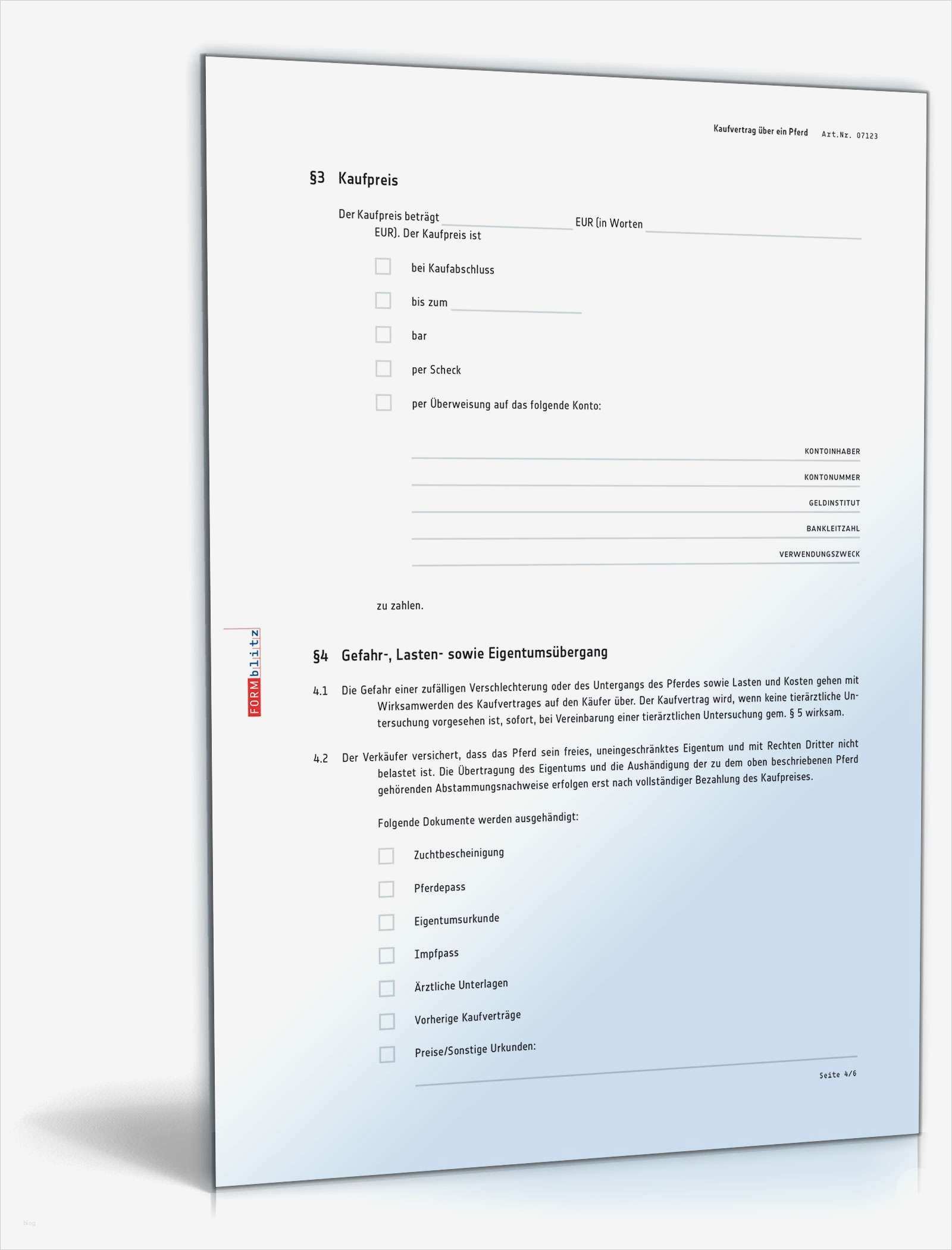 Kaufvertrag Pferd Vorlage Erstaunlich Kaufvertrag über Ein Pferd