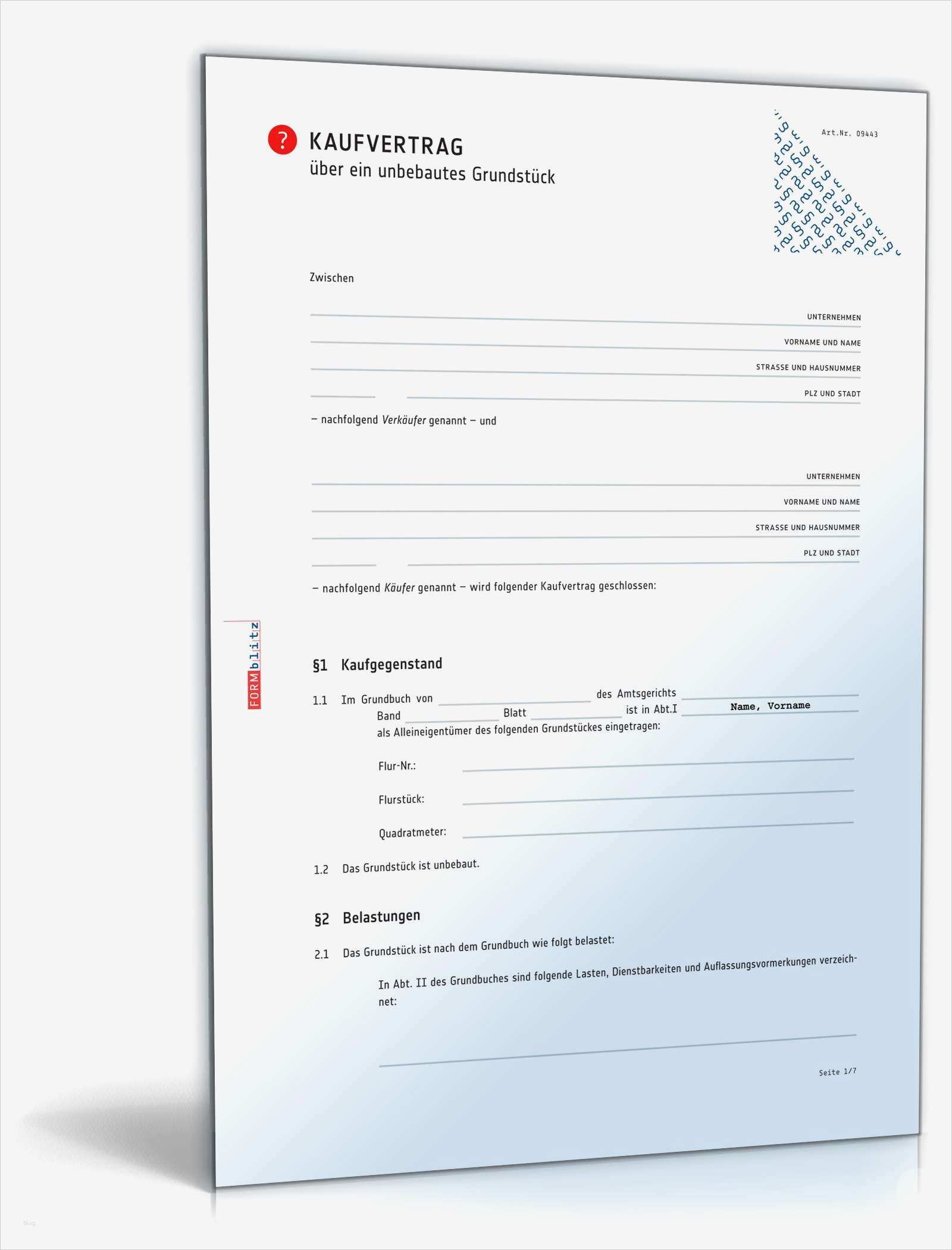 Kaufvertrag Wohnung Vorlage Erstaunlich Kaufvertrag Unbebautes Grundstück