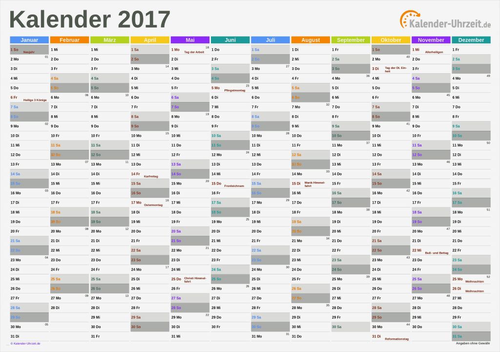 Kehrwochenplan Vorlage Kostenlos Wunderbar Kalender 2017 Zum Ausdrucken Kostenlos