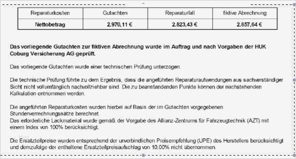 Kfz Gutachten Vorlage Fabelhaft Fiktive Abrechnung Nach Einem Verkehrsunfall Teil 2