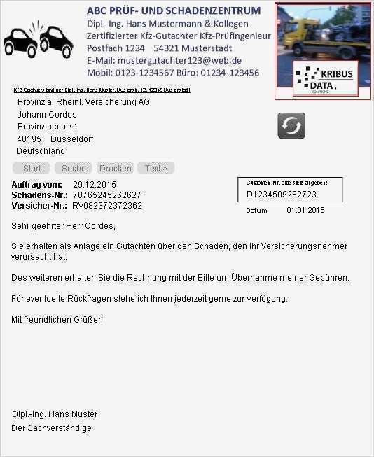 Kfz Gutachten Vorlage Hübsch Sachverständigensoftware Gutachtersoftware Kfz