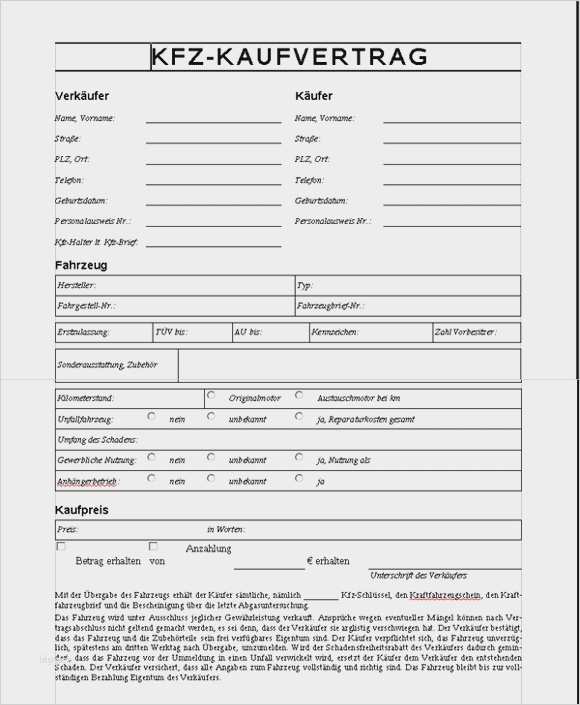 Kfz Kaufvertrag Vorlage Wunderbar Arbeitsauftrag Kfz Vorlage Luxus 11 Kaufvertrag Auto