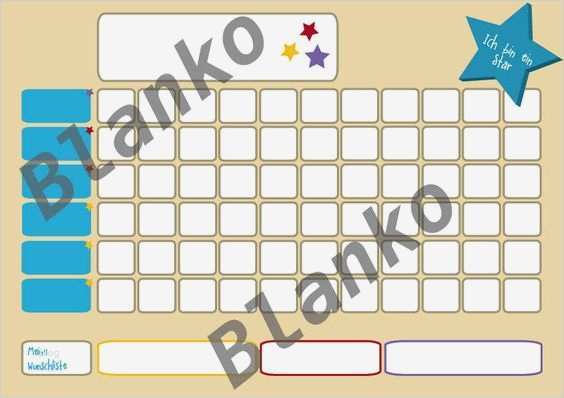 Kinder Regelplan Vorlage Einzigartig „ich Bin Ein Star“ – Belohnungstafel Für 1 Kind