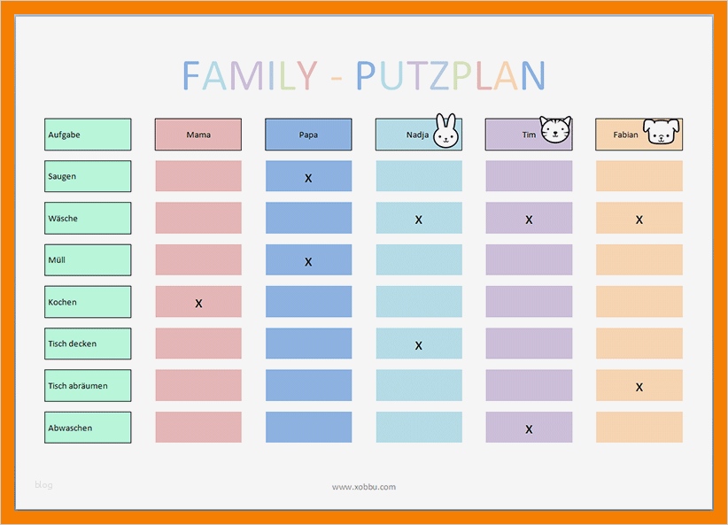 Kinder Regelplan Vorlage Luxus 15 Vorlage Putzplan Excel