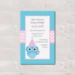 Kindergeburtstag Einladung Vorlage Schönste Einladungskarte Kindergeburtstag Basteln Eule