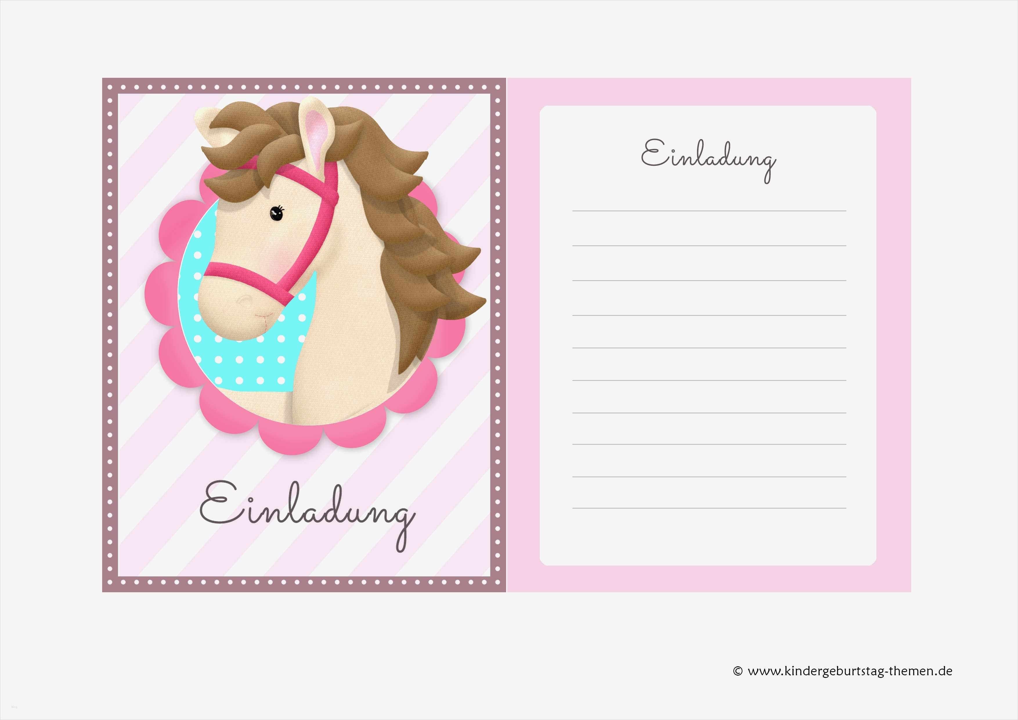 Kindergeburtstag Einladungen Vorlagen Inspiration Einladungskarten Pferde Zum Kindergeburtstag Kostenlose