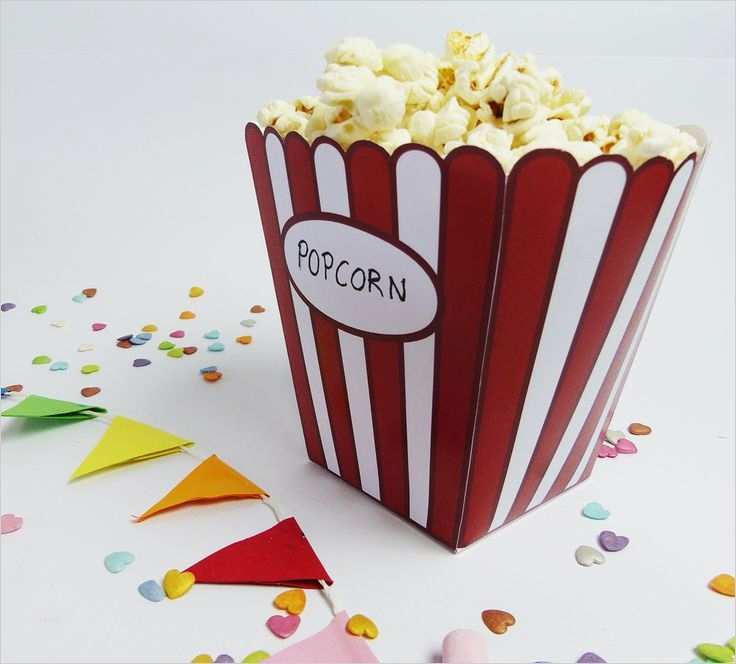 Kinogutschein Basteln Vorlage Cool Die Besten 25 Kino Popcorn Ideen Auf Pinterest