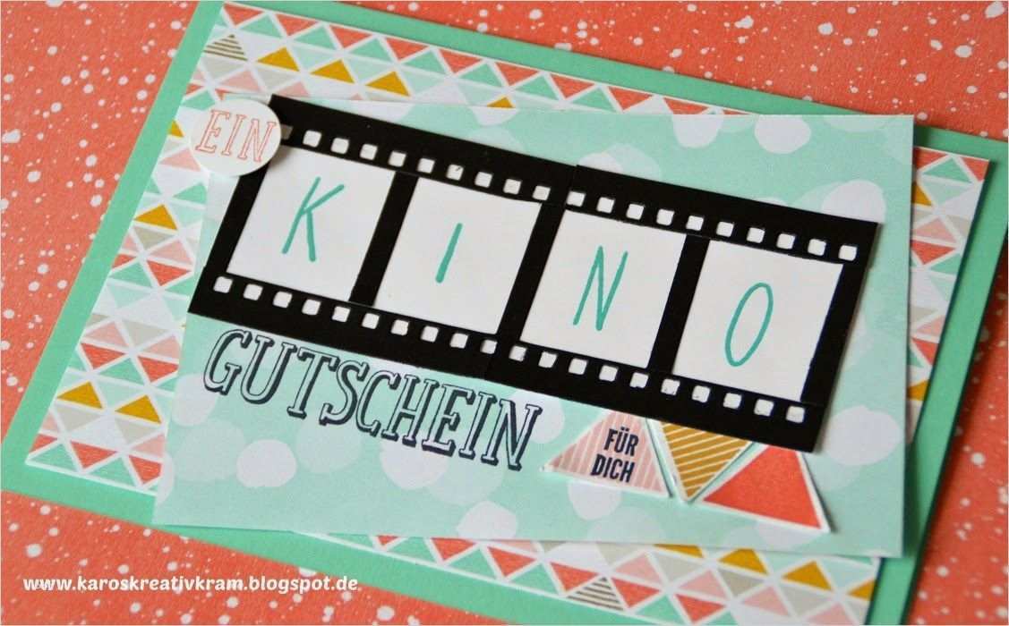 Kinogutschein Basteln Vorlage Süß Ein Kino Gutschein Gift Cards Gutscheine