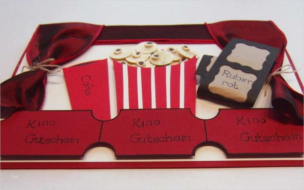 Kinogutschein Basteln Vorlage Süß Eri S Kreativwerkstatt Rubinrot Eine Kino Gutschein Karte