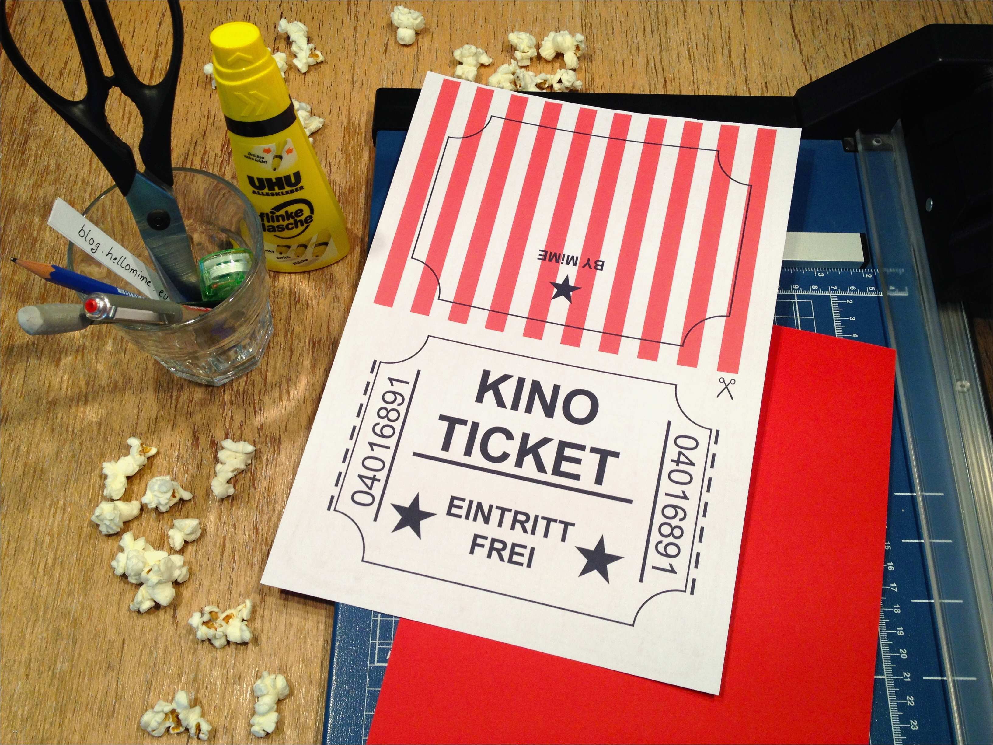 Kinokarte Vorlage Zum Ausdrucken Großartig Wel E to the Movies Kinogutschein Selber Basteln