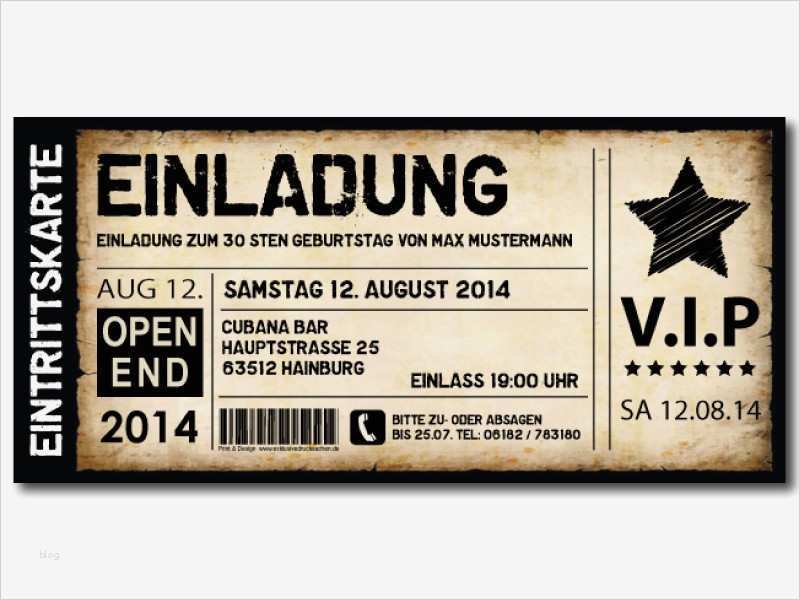 Kinokarte Vorlage Zum Ausdrucken Inspiration Einladungskarten Als Ticket Geburtstag Vintage