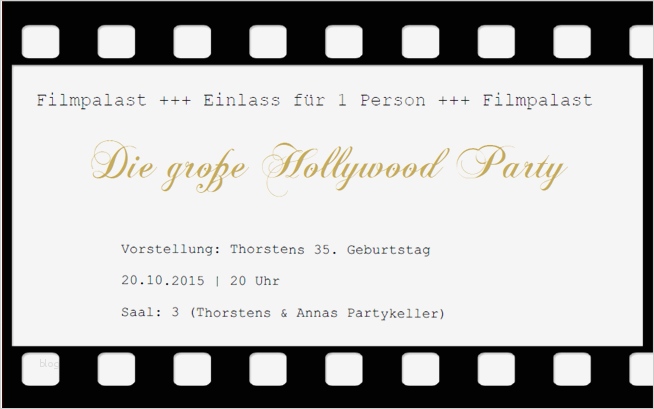 Kinokarte Vorlage Zum Ausdrucken Schönste Motto Hollywood Tipps Für Eine Unvergessliche