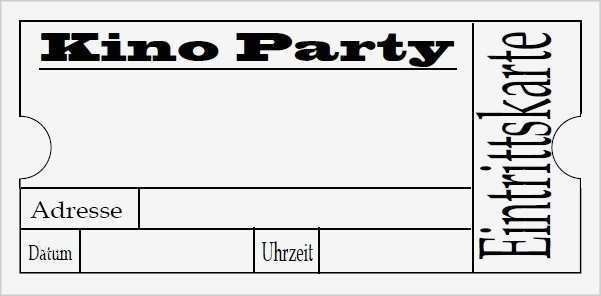 Kinokarte Vorlage Zum Ausdrucken Schönste Vorlage Einladung Kindergeburtstag Kino Effektiv