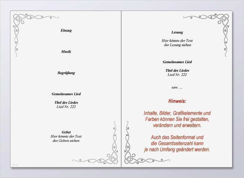Kirchenheft Taufe Vorlage Word Best Of Großzügig Hochzeit Agenda Bilder Bilder Für Das
