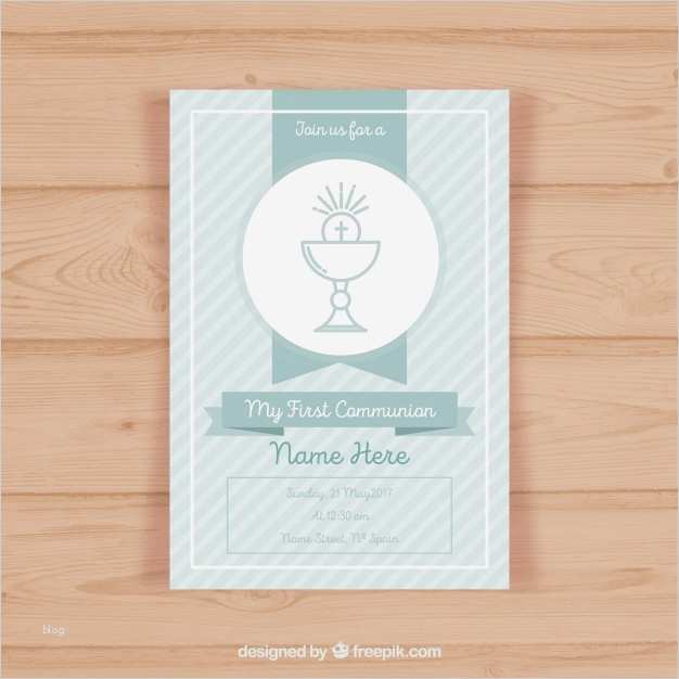 Pierwsza komunia szablon zaproszenia Wektor
