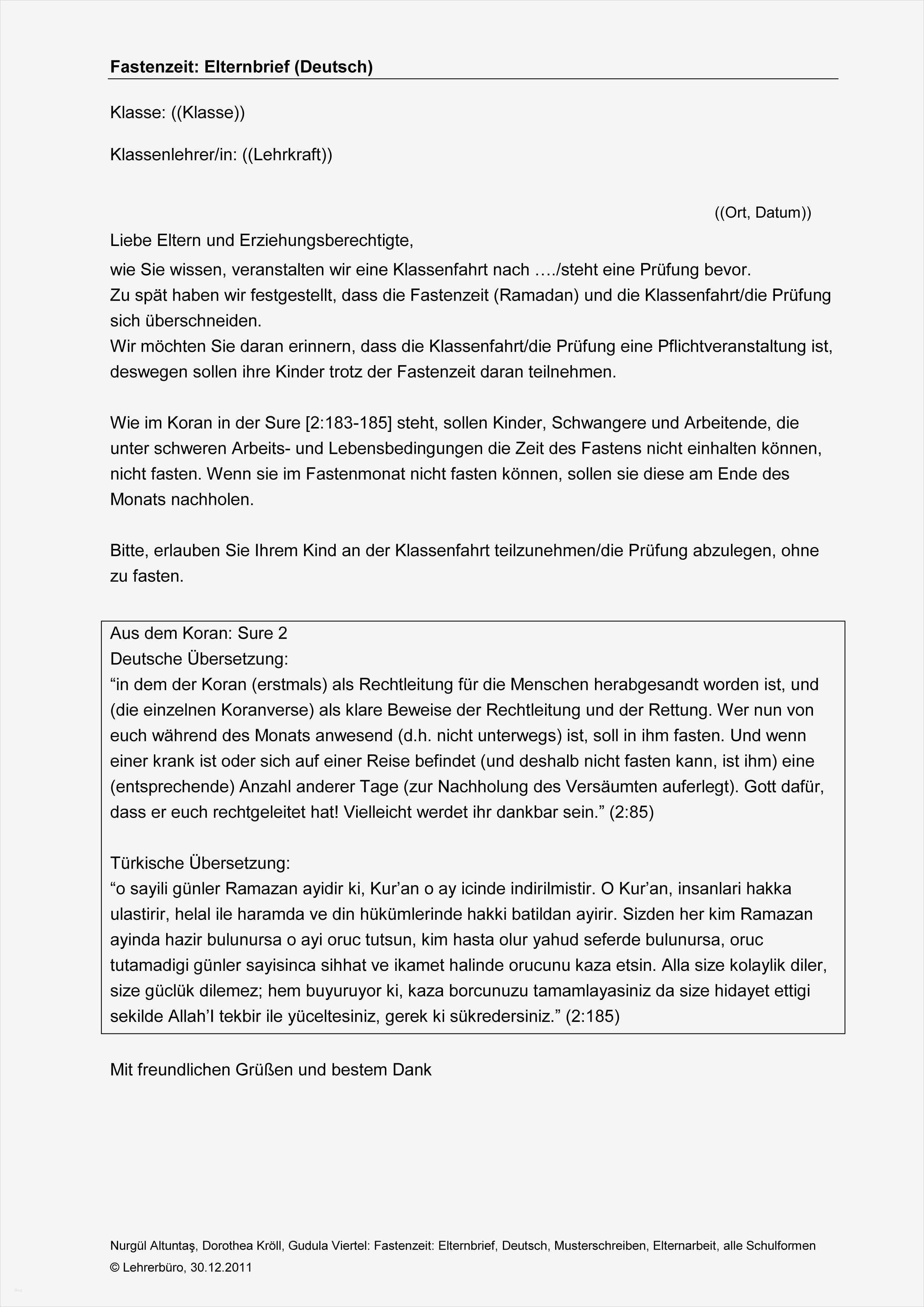 Klassenfahrt Elternbrief Vorlage Beste Elternarbeit · Arbeitshilfen · Grundschule · Lehrerbüro