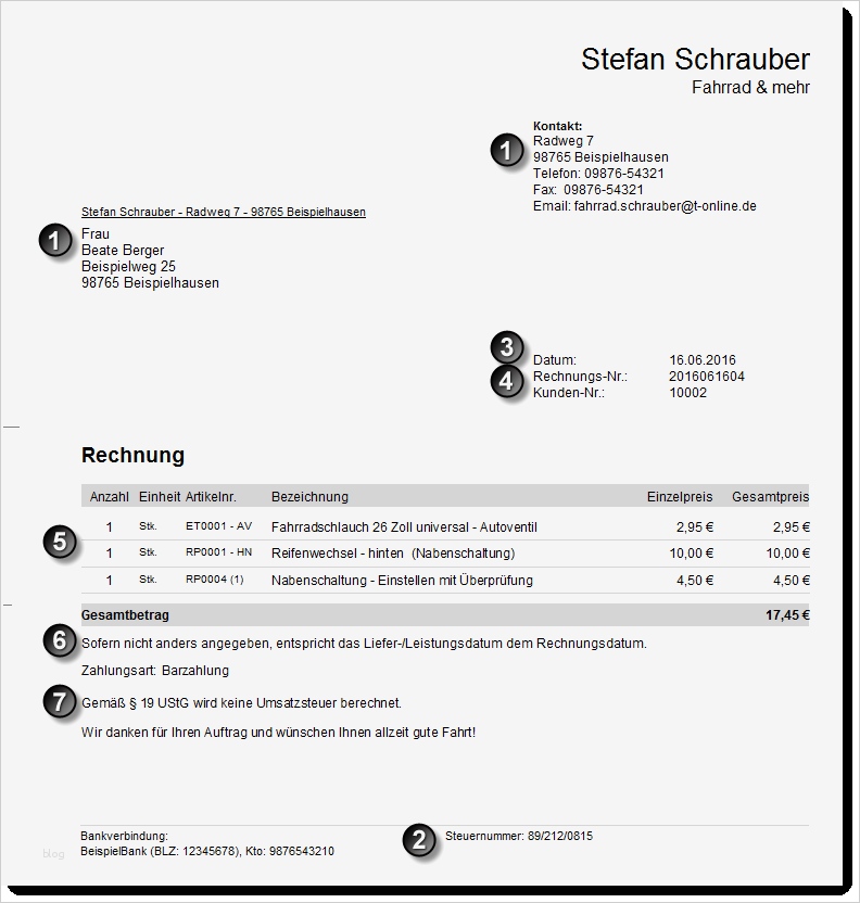 Kleinunternehmer Rechnung Vorlage Beste Rechnungen