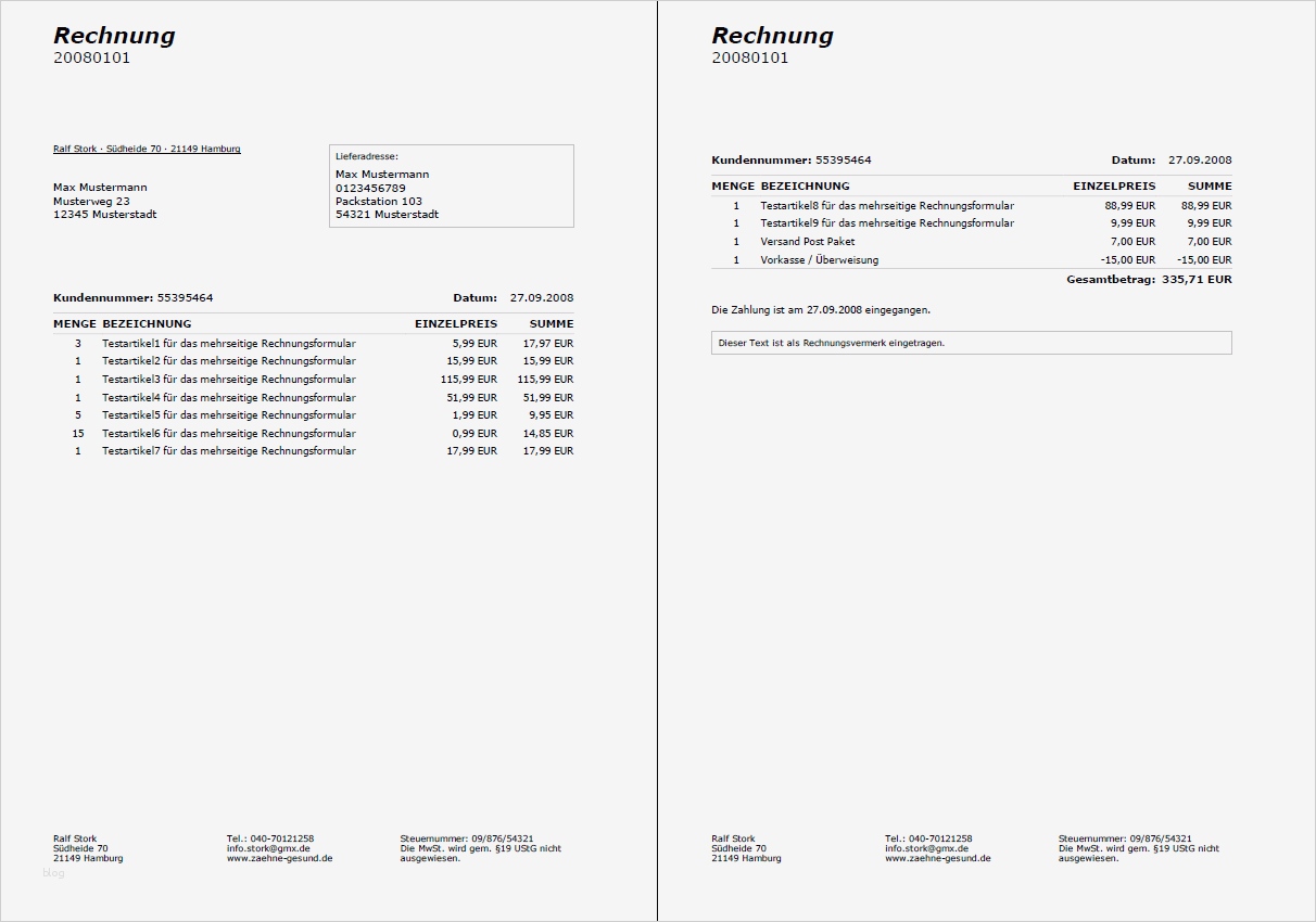 Kleinunternehmer Rechnung Vorlage Schön after forum