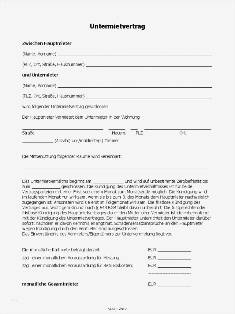 Klingelschild Vorlage Doc Erstaunlich Untermietvertrag Muster