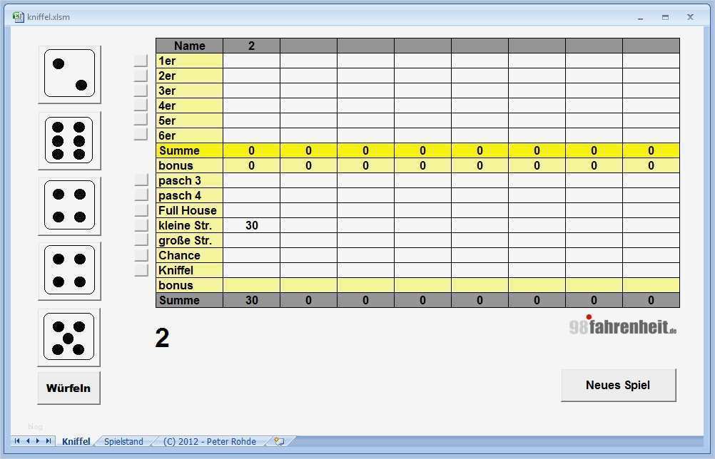 Kniffel Vorlage Kostenlos Gut Peter Rohde