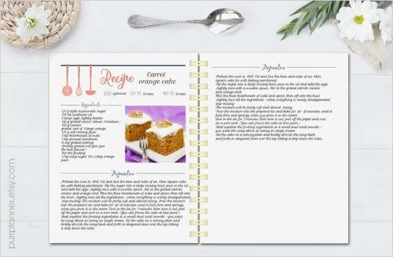 Kochbuch Seiten Vorlagen Neu Editierbare Kochbuch Rezept Vorlage Rezept Seiten