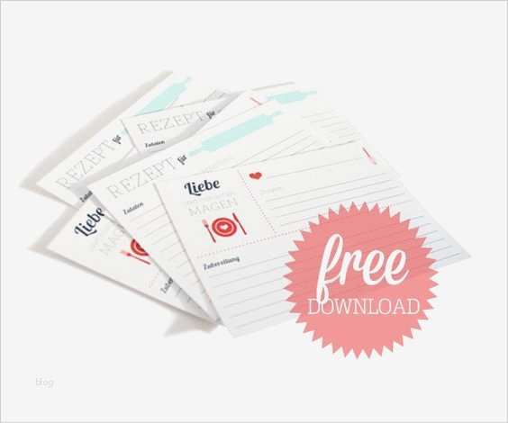 Kochbuch Vorlagen Kostenlos Beste Rezeptkarten