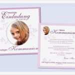 Kommunion Einladung Vorlage Neu Einladung Kommunion Konfirmation Einladungskarte 12