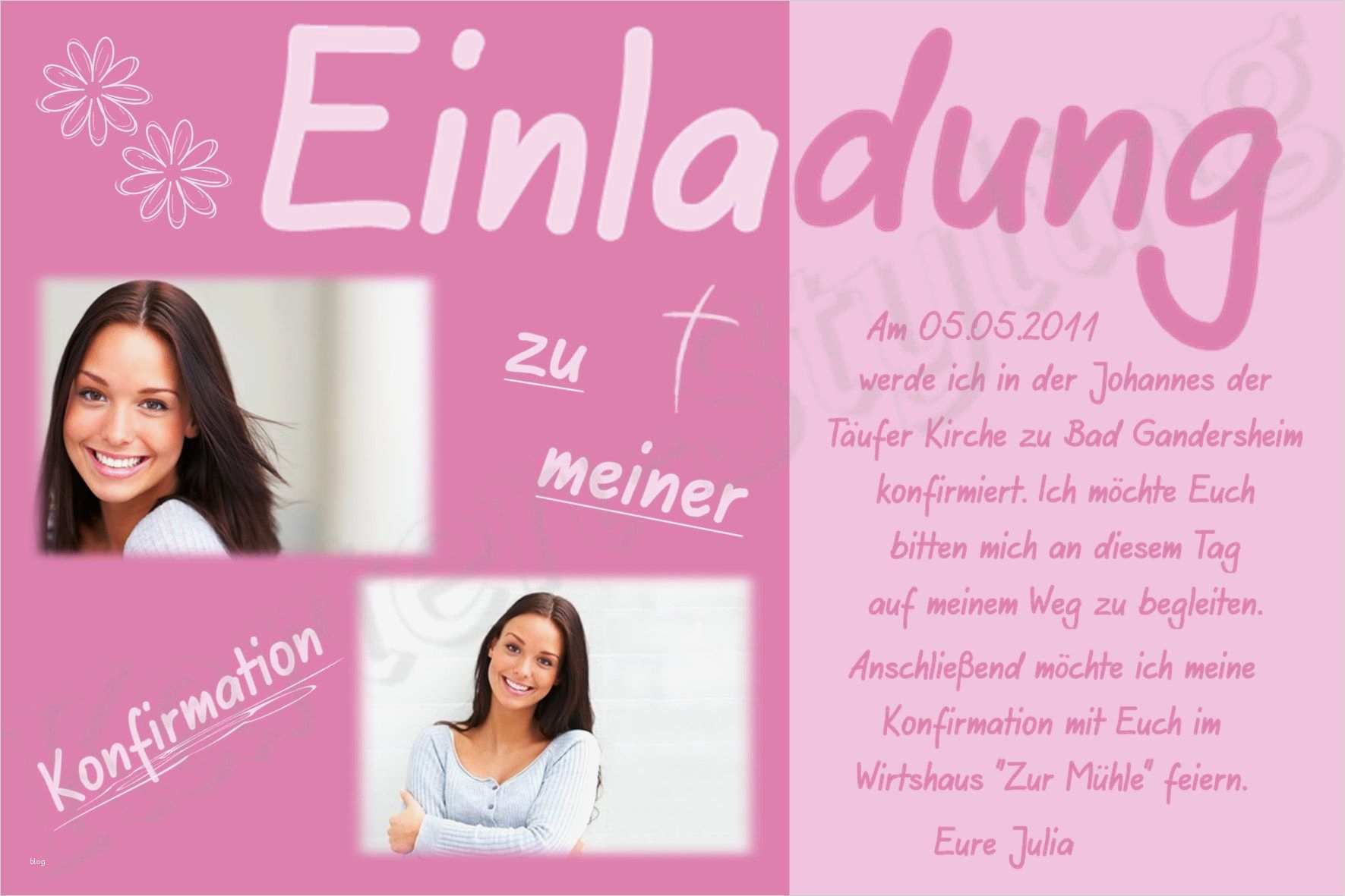 Konfirmation Einladung Vorlage Download Kostenlos Bewundernswert Einladungen Konfirmation Vorlagen Kostenlos