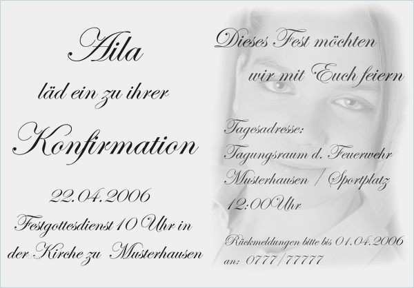 Konfirmation Einladung Vorlage Großartig Einladung Konfirmation Vorlage Kostenlos – Travelslow