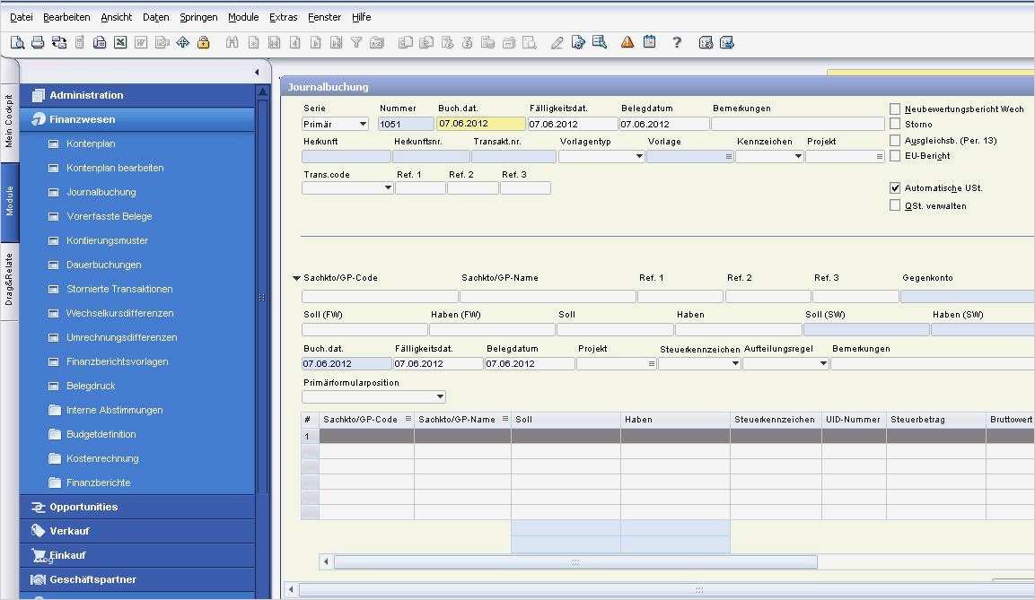 Konten Rechnungswesen Vorlage Angenehm Buchhaltungssoftware Dank Sap Business E