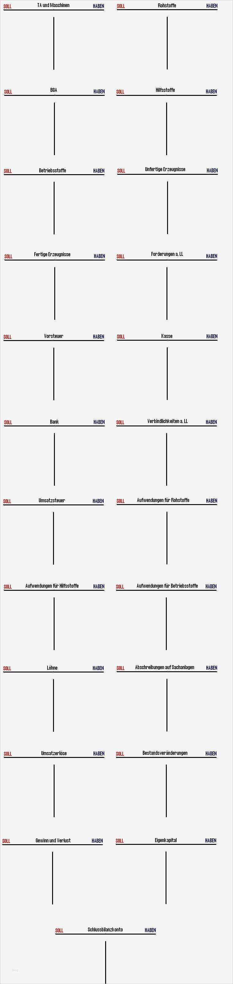 Konten Rechnungswesen Vorlage Süß Vorlage T Konten – Vorlagen Kostenlos