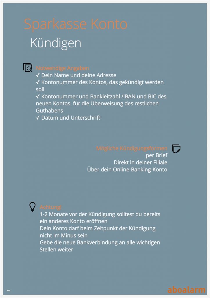 Konto Kündigen Vorlage Wunderbar Sparkasse Konto Kündigen Schnell &amp; Unkompliziert